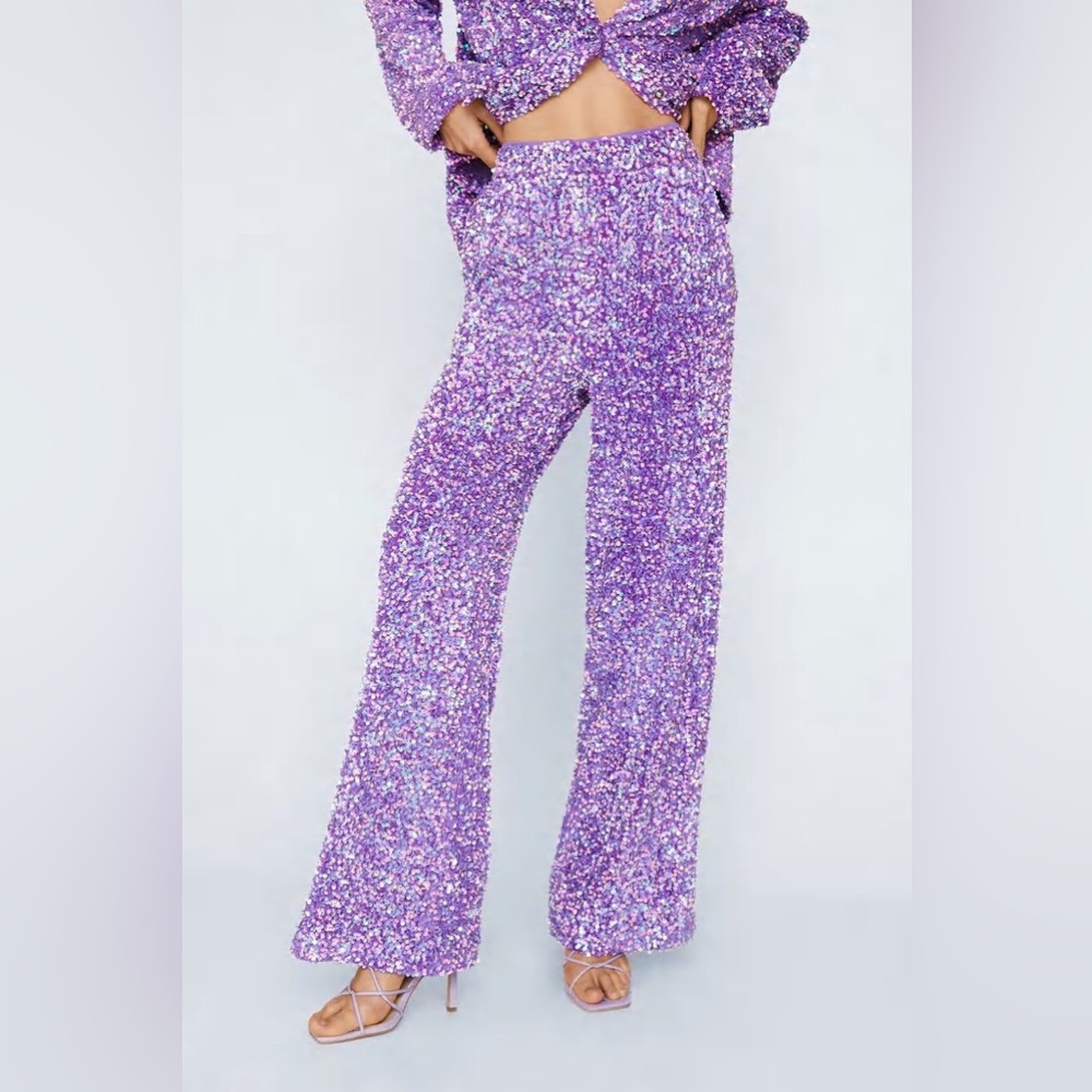 Purple Sequin Pants